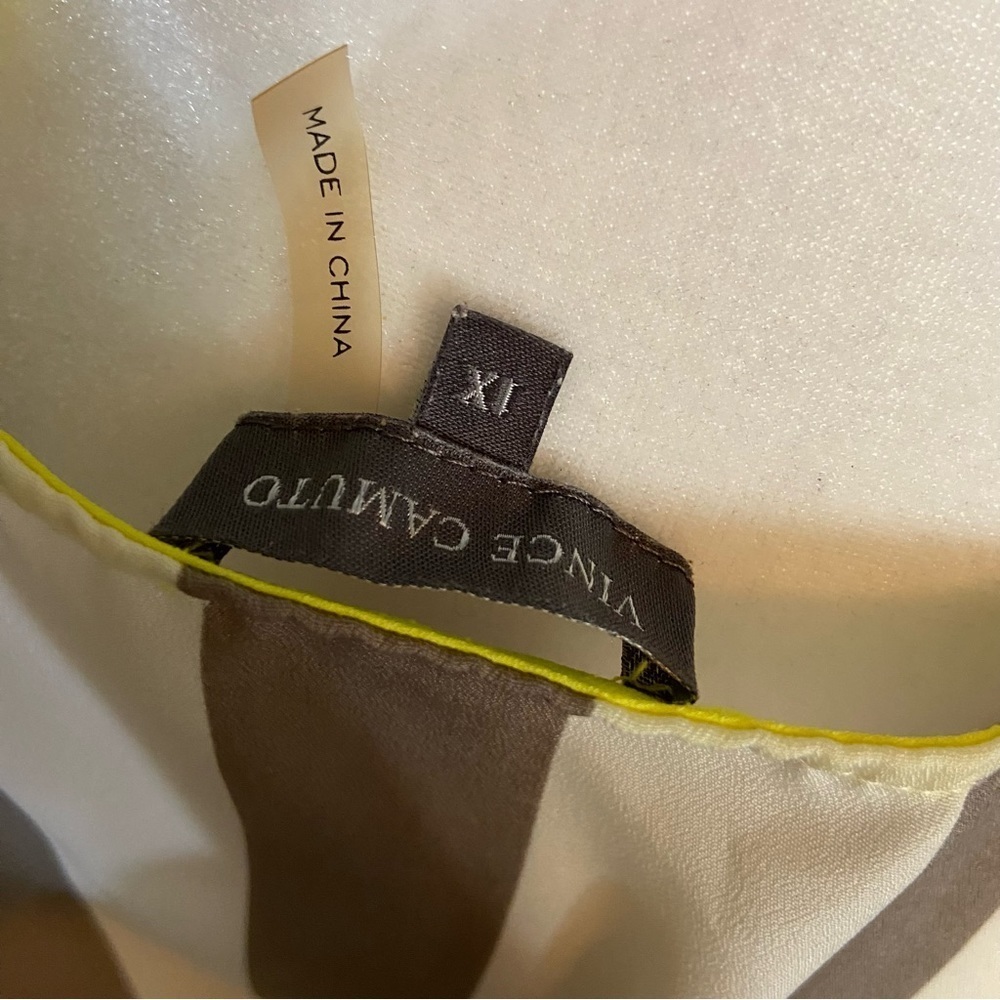 16. Vince Camuto Light Brown & Cream Abstract Multi Patterned Tank Top Size 1X - Picture 11 of 11